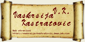 Vaskrsija Kastratović vizit kartica